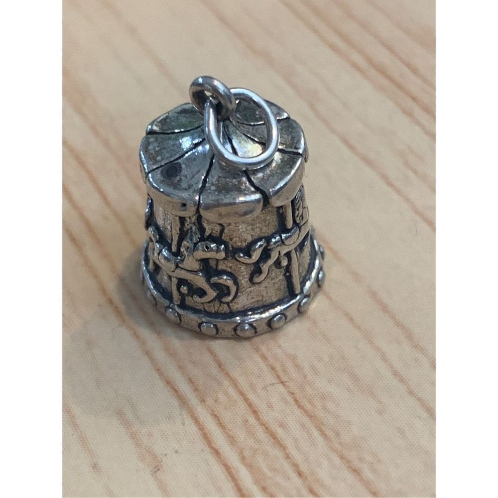 .925 Merry Go Round Sterling Silver Jewelry Charm #circus